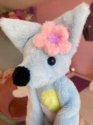 XL SPRING BLOOMS FOX - Handmade Luxury Weighted Plush Fluffy Fox Doll