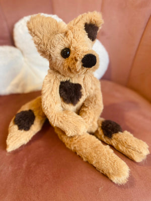 CHOC CHIP COOKIE FOX (B) - Handmade Luxury Weighted Fox Doll