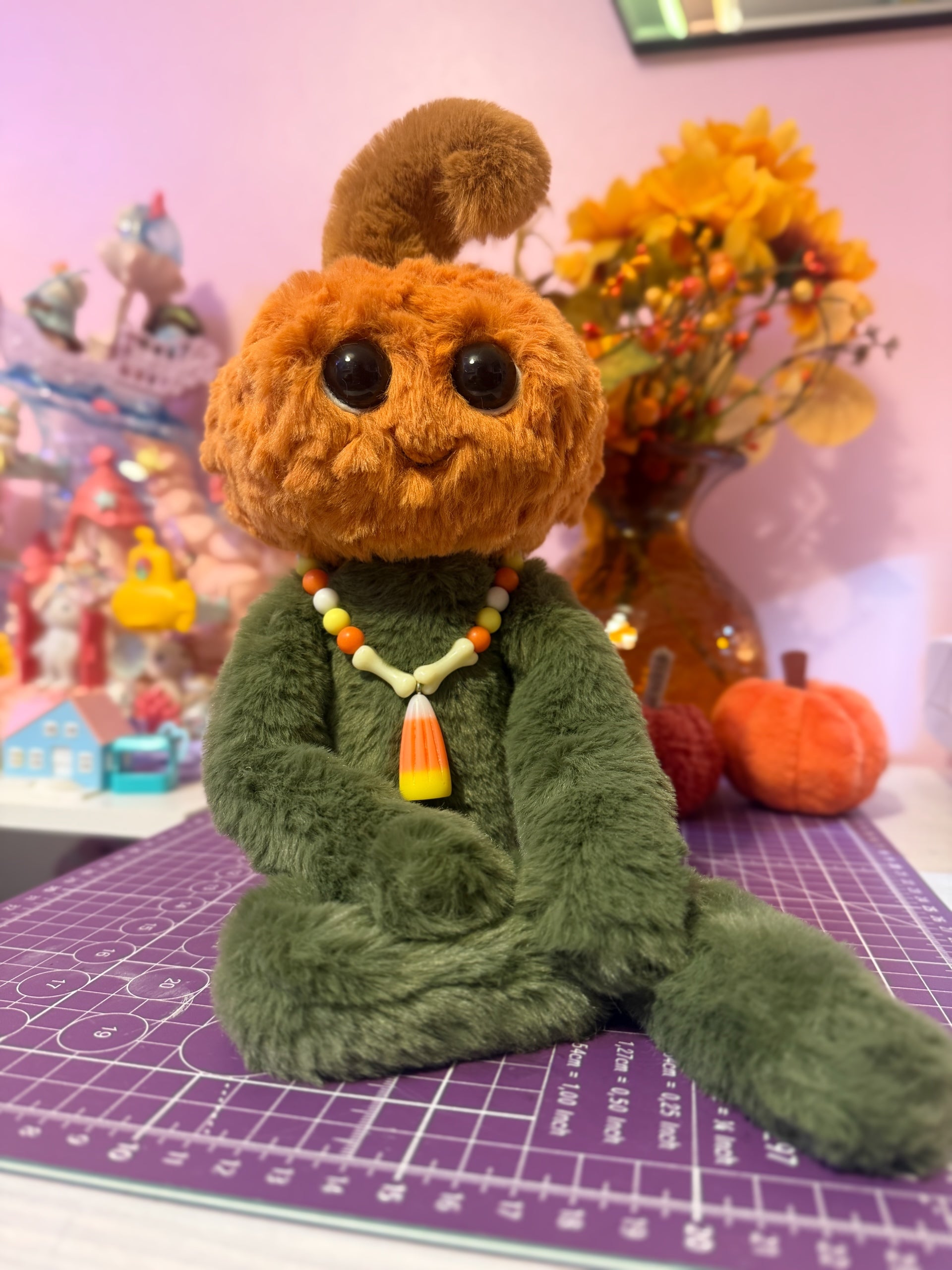 PUMPKIN PICKER FULL SIZE DOLL - Handmade Luxury Weighted Doll