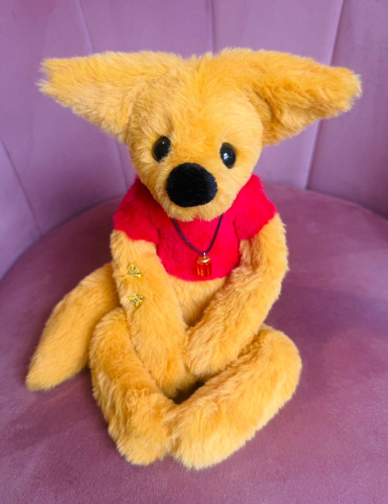 WINNIE THE POOH FOX (C) - Handmade Luxury Weighted Plush Fluffy Fox Doll