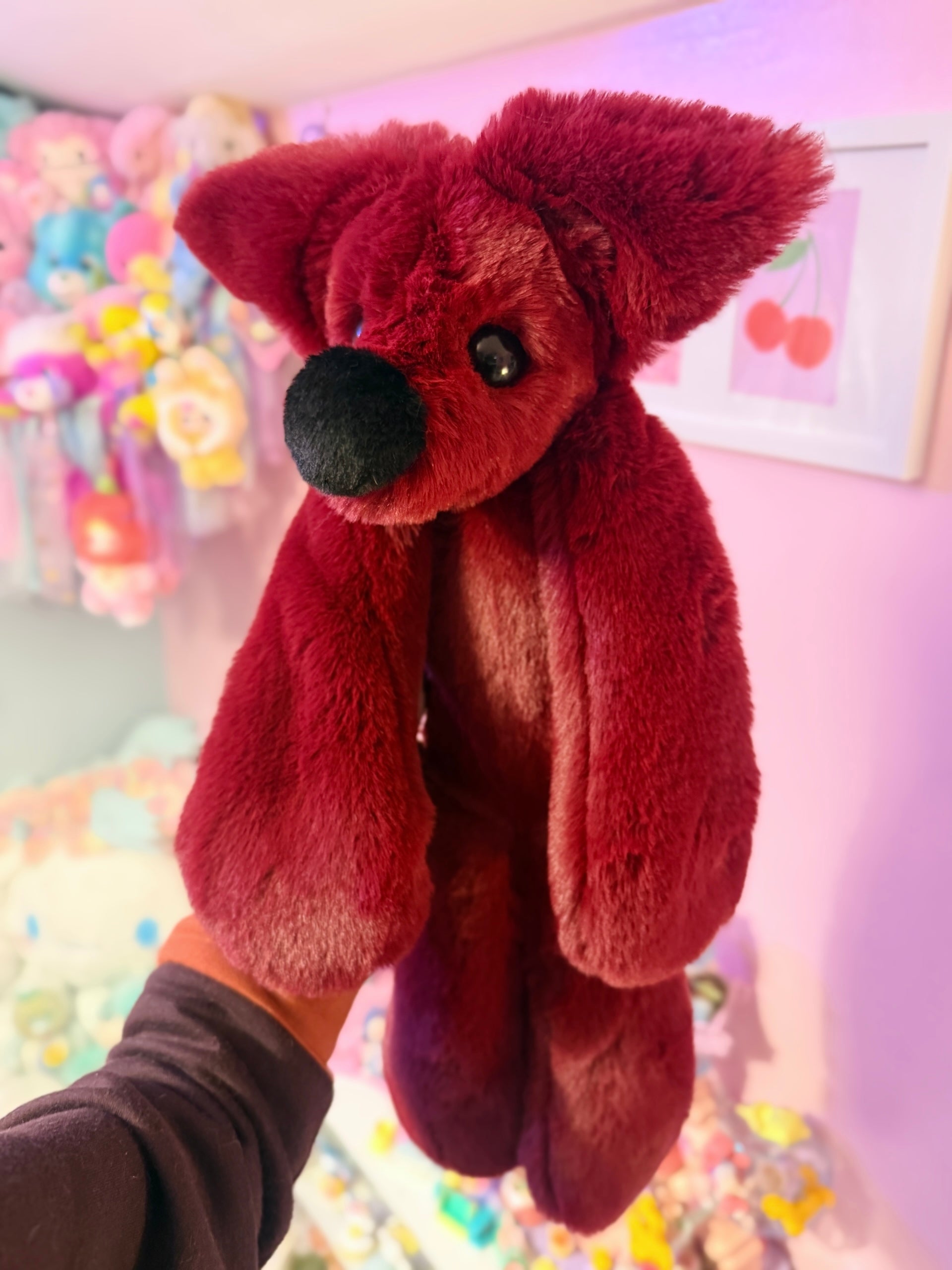 XL BERRY FOX - Handmade Luxury Weighted Fox Doll