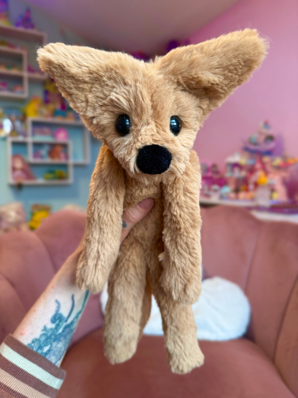 FUDGE FOX (C) - Handmade Luxury Weighted Fox Doll