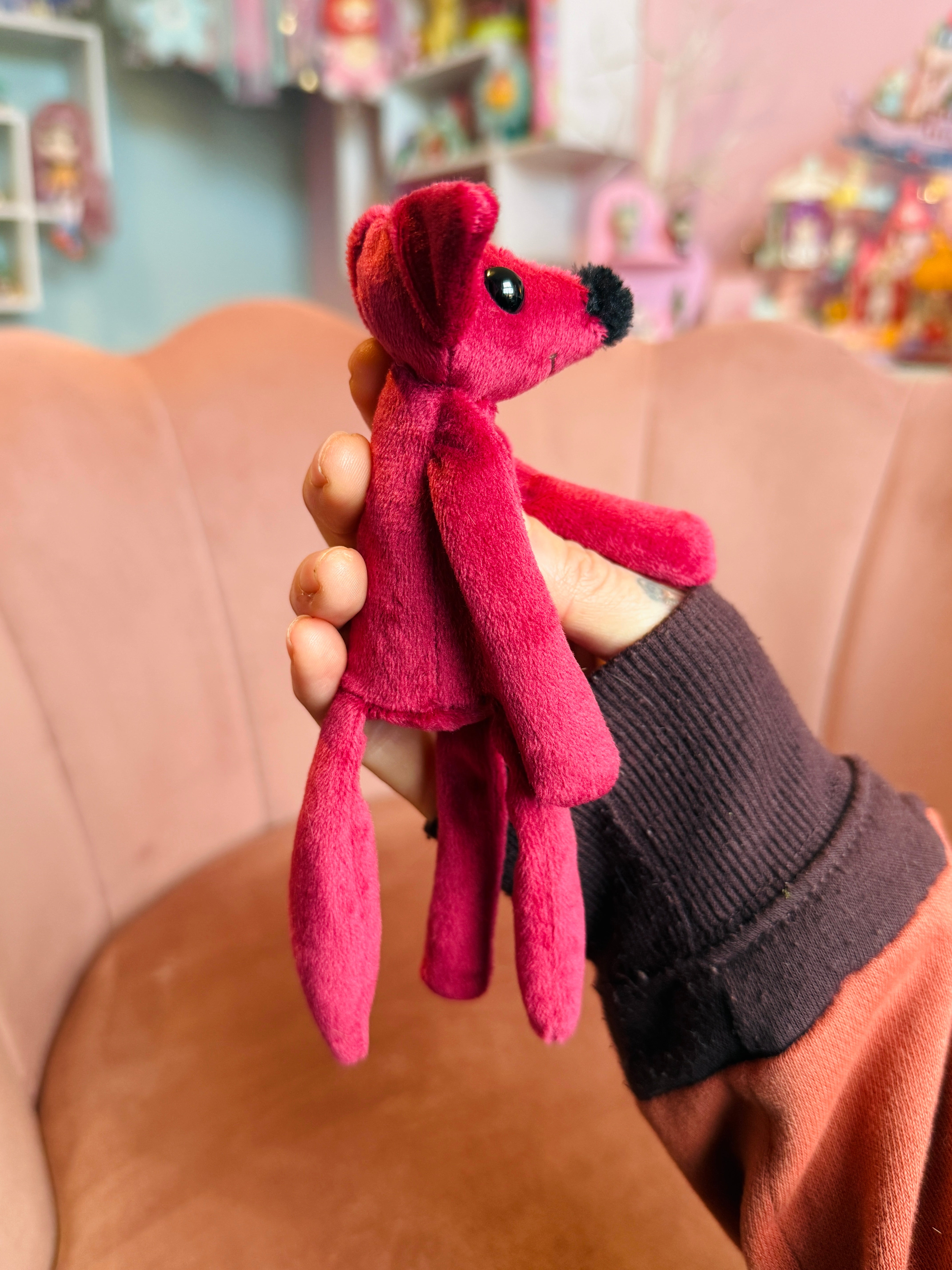 TINY HOLLY FOX (A) - Handmade Luxury Weighted Fox Doll