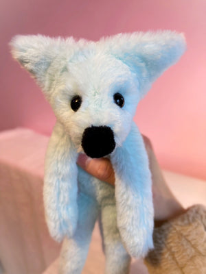FROST FOX - Handmade Luxury Weighted Plush Fluffy Fox Doll