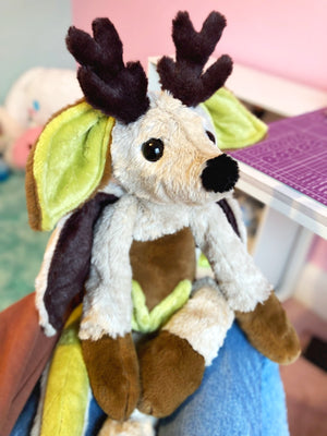 XXL FLYING FOREST FAWN - Handmade Luxury Weighted Plush Fluffy Fox Doll