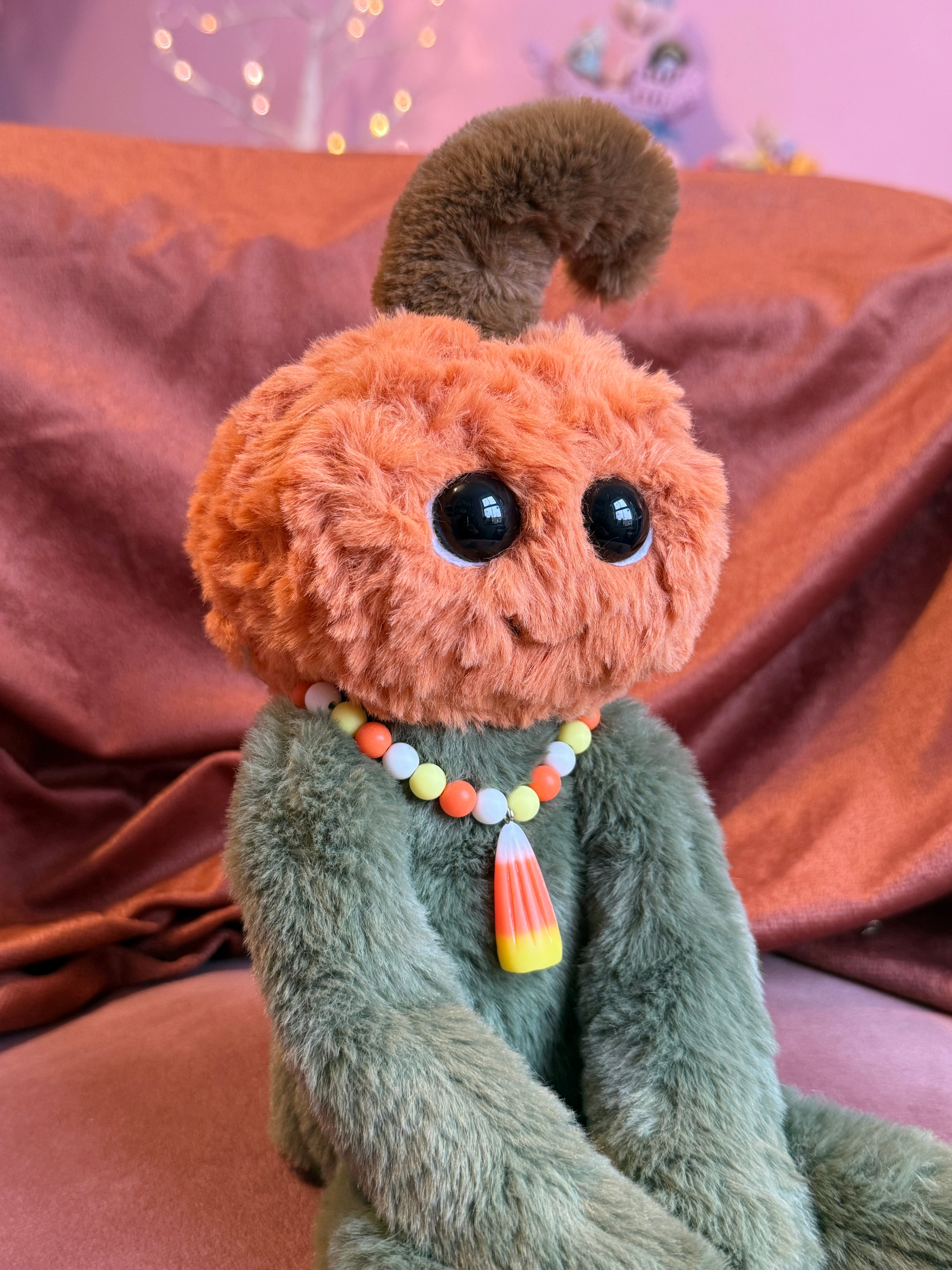 PUMPKIN PICKER FULL SIZE DOLL - Handmade Luxury Weighted Doll