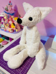 XL SNOW FOX - Handmade Luxury Weighted Fox Doll