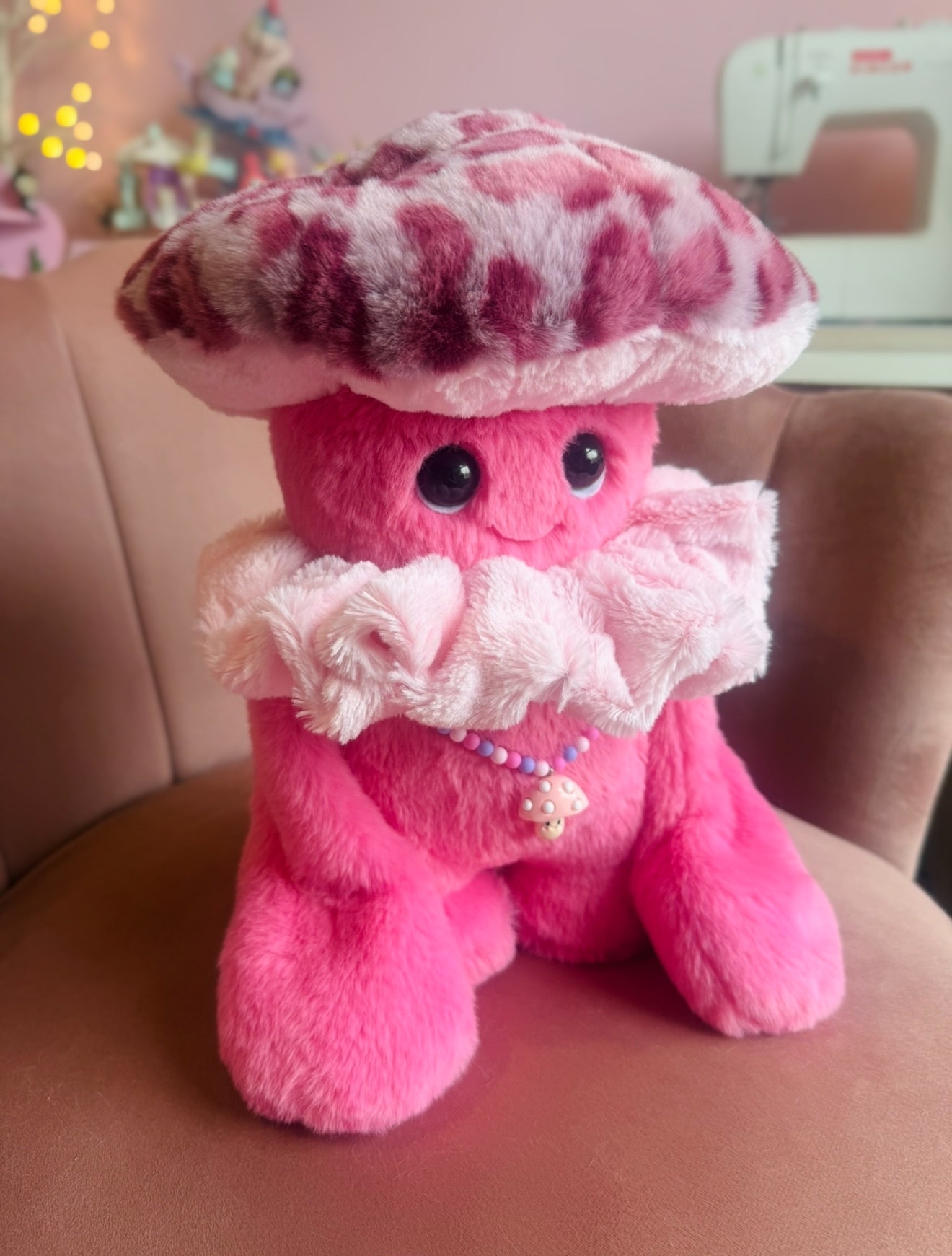 PINK MUSHMALLOW PUDGEPUFF - Handmade Luxury Weighted Pudgepuff Doll
