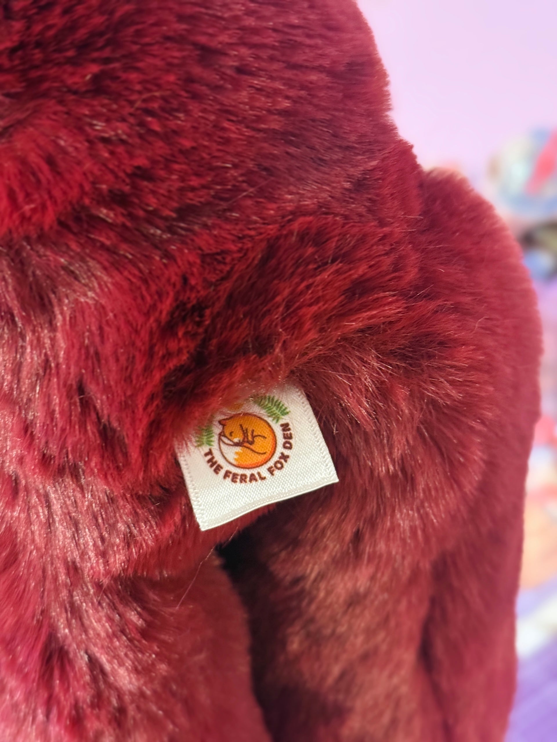 XL BERRY FOX - Handmade Luxury Weighted Fox Doll