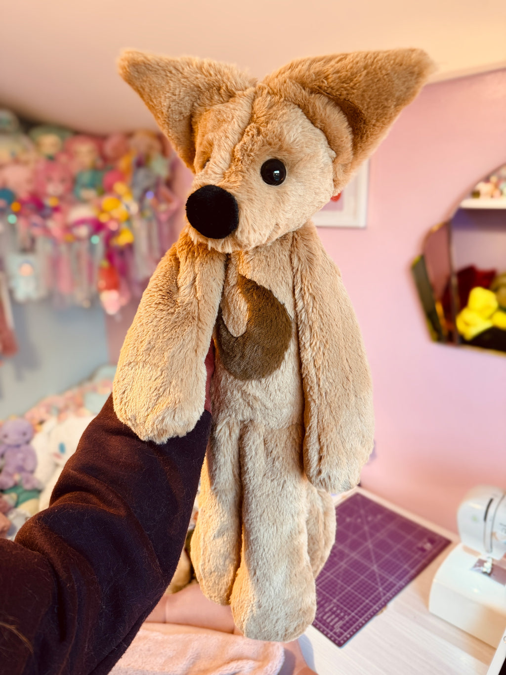 XL MOON FUDGE FOX - Handmade Luxury Weighted Fox Doll