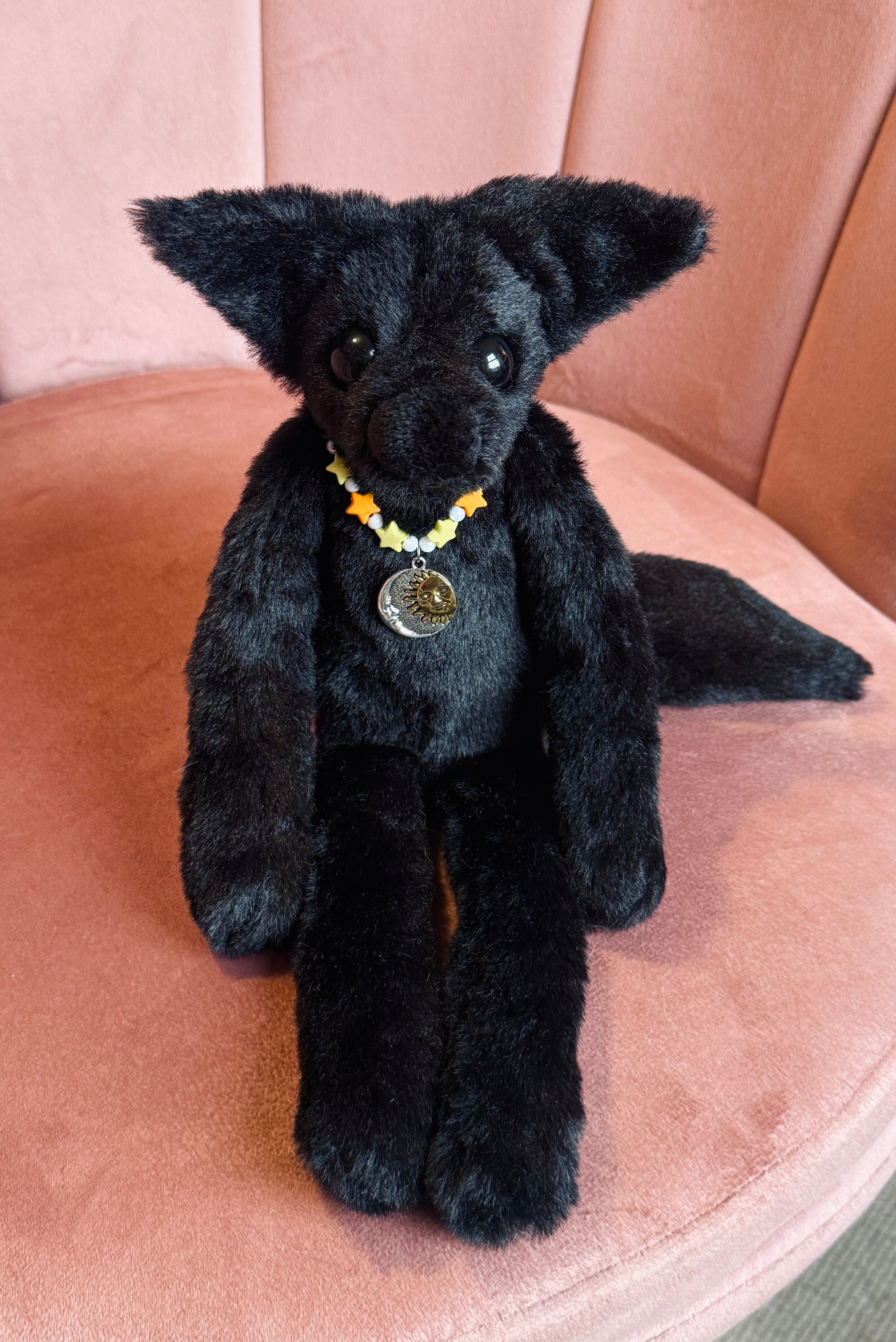 ONYX FOX - Handmade Luxury Weighted Fox Doll