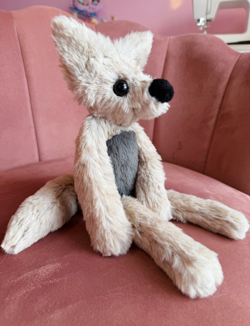 STORMY FOX - Handmade Luxury Weighted Plush Fluffy Fox Doll
