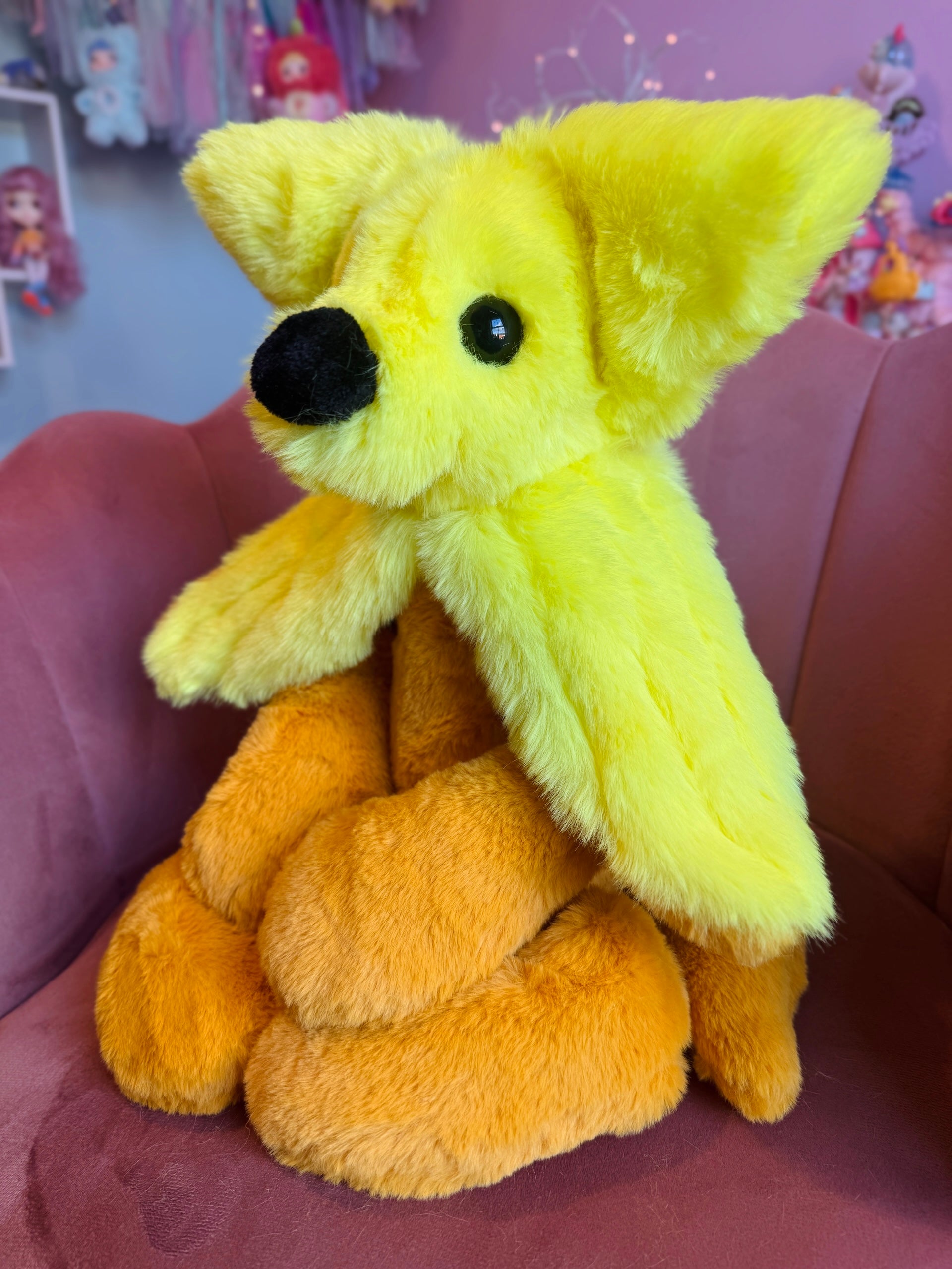 XL BANANA FOX - Handmade Luxury Weighted Fox Doll