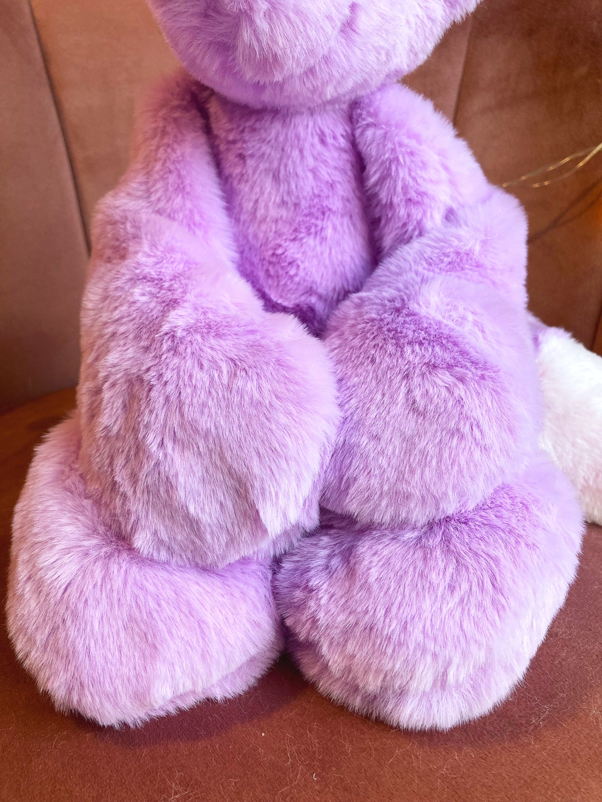 XL LAVENDER FOX - Handmade Luxury Weighted Plush Fluffy Fox Doll