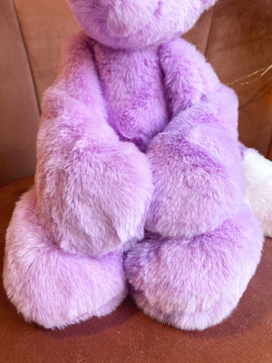 XL LAVENDER FOX - Handmade Luxury Weighted Plush Fluffy Fox Doll