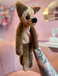 MOCHA FOX - Handmade Luxury Weighted Plush Fluffy Fox Doll