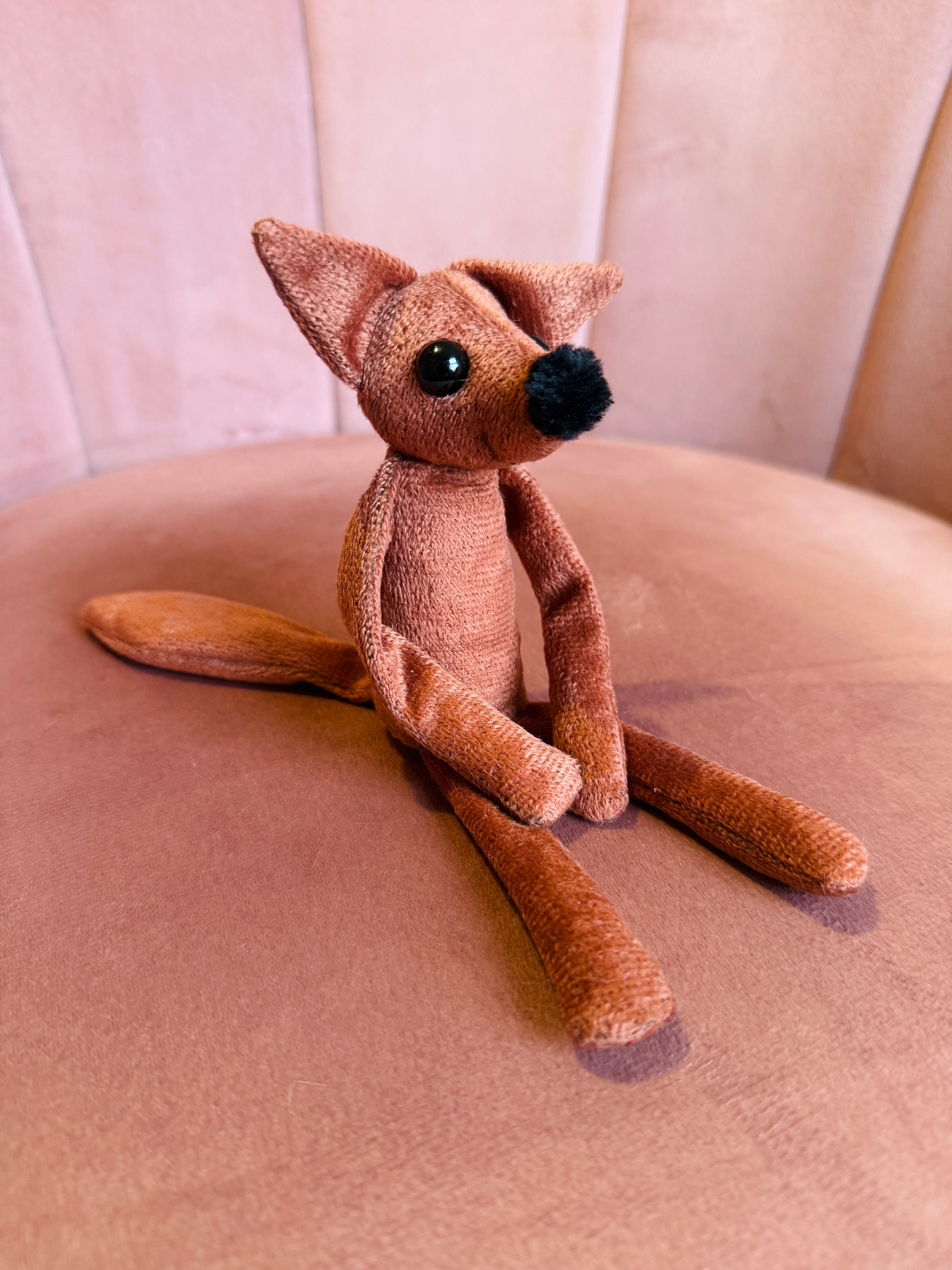 TINY MAPLE FOX (A) - Handmade Luxury Weighted Fox Doll
