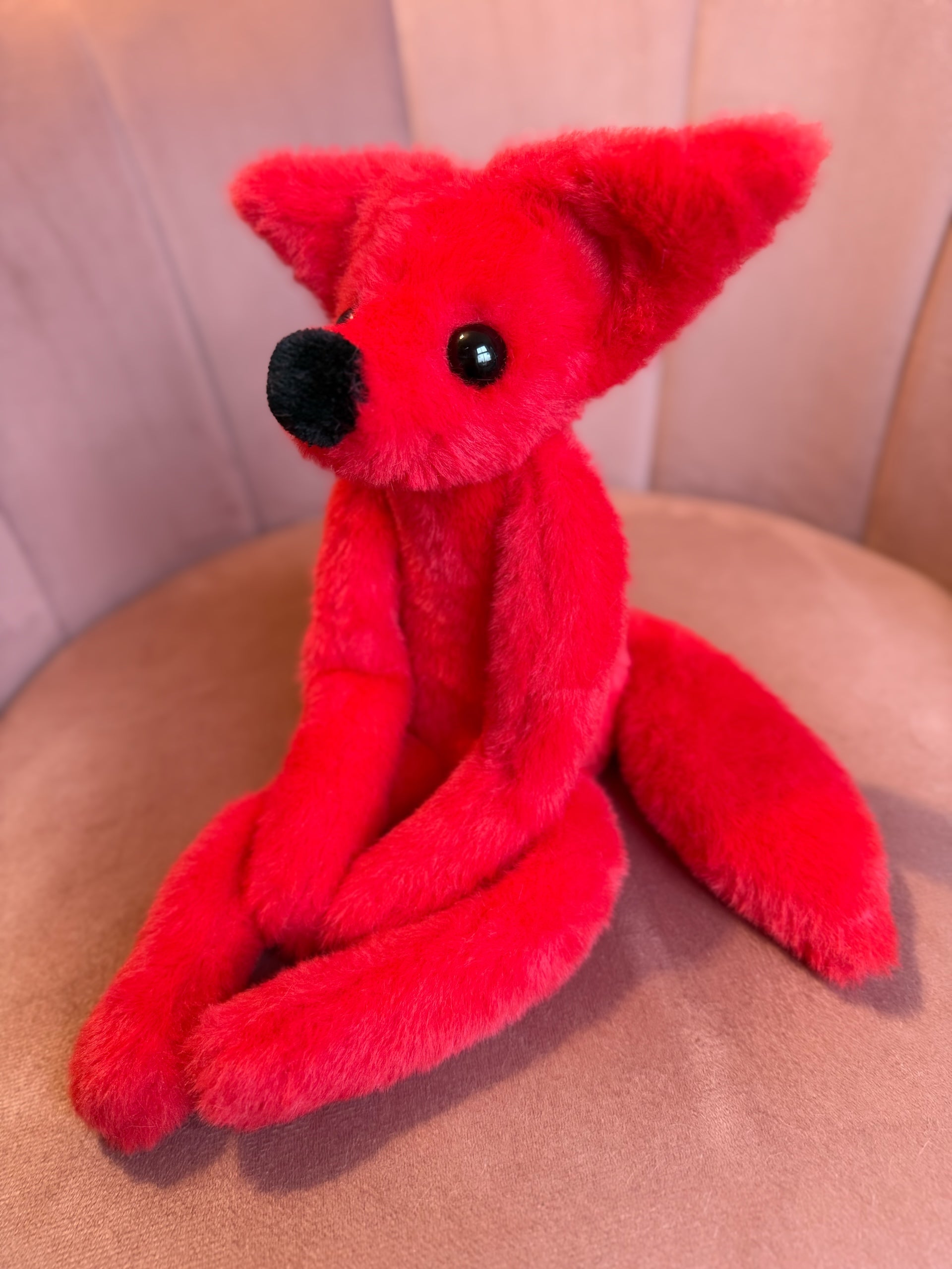 CRIMSON FOX - Handmade Luxury Weighted Fox Doll