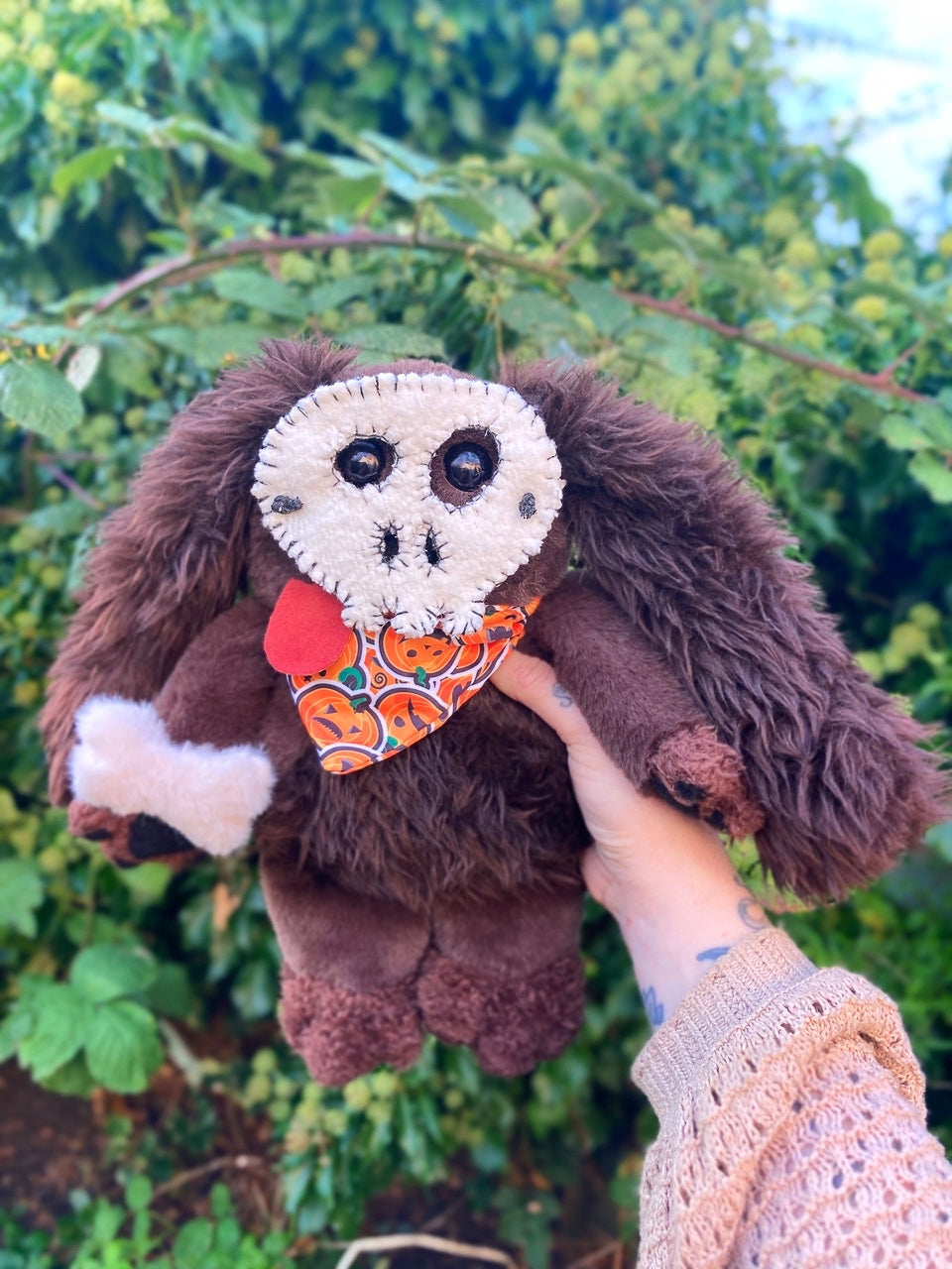 🎃Pumpkin the Puppy🎃- OOAK Handmade Weighted Plush Puppy Comfort Creature