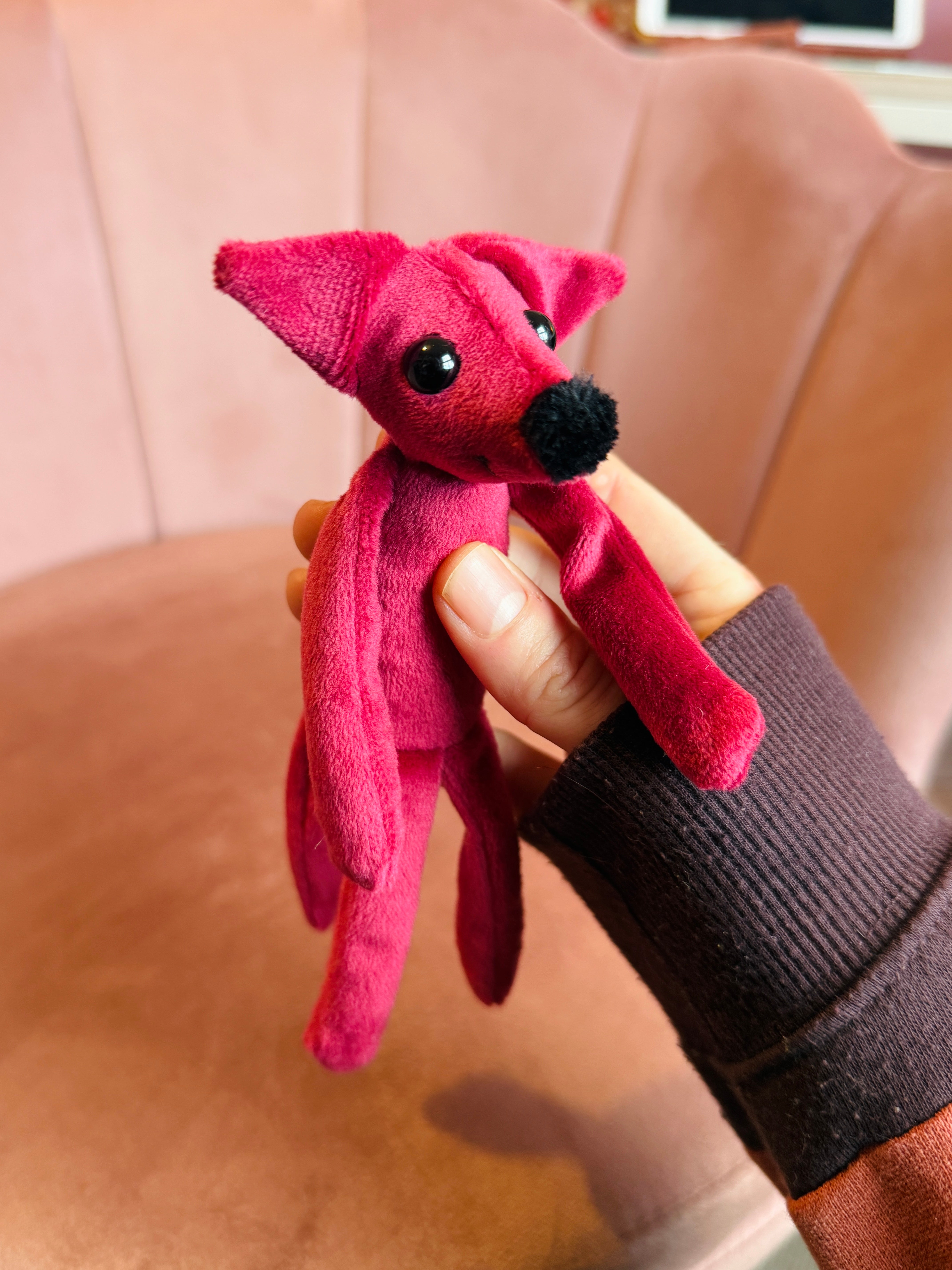 TINY HOLLY FOX (A) - Handmade Luxury Weighted Fox Doll