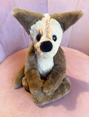 MOCHA FOX - Handmade Luxury Weighted Plush Fluffy Fox Doll