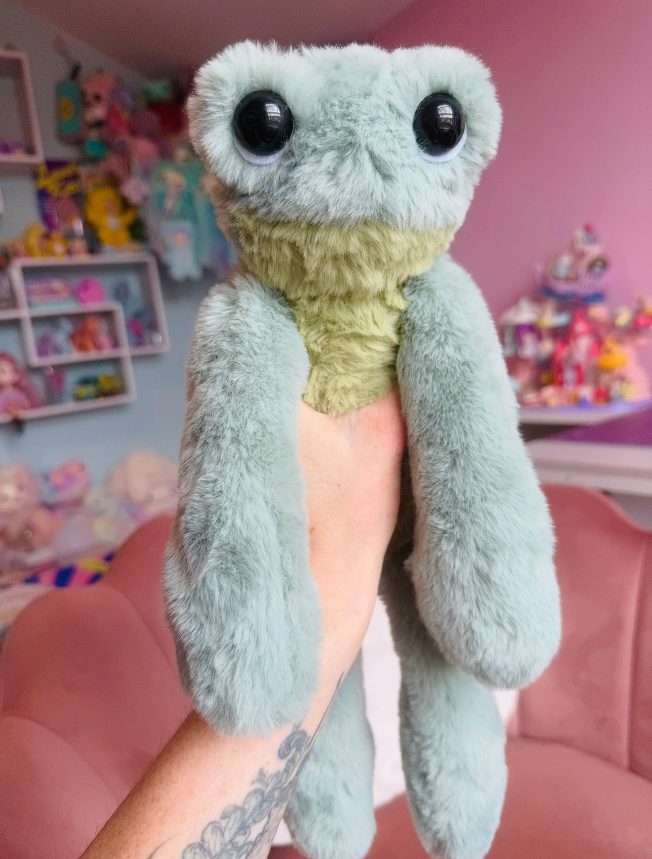 FERAL FROG (B) - Handmade Luxury Weighted Fox Doll