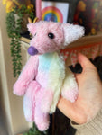 COTTON CANDY FLUFFY FOX CUB (A) - Handmade Weighted Plush Fox Doll