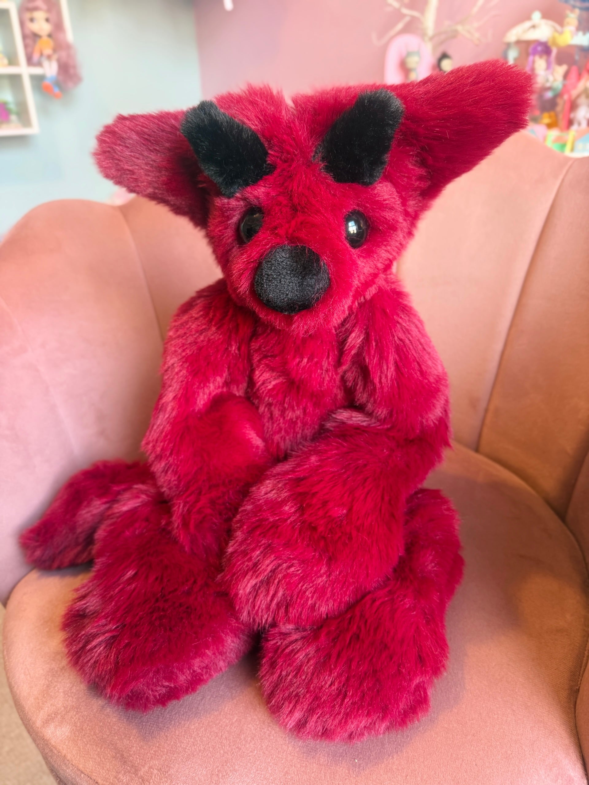XL DEVIL FOX - Handmade Luxury Weighted Fox Doll