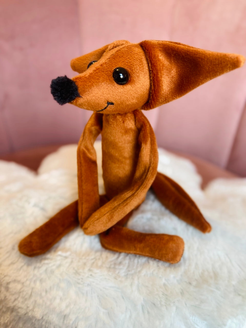 TINY RED FOX - Mini Handmade Luxury Weighted Fox Doll