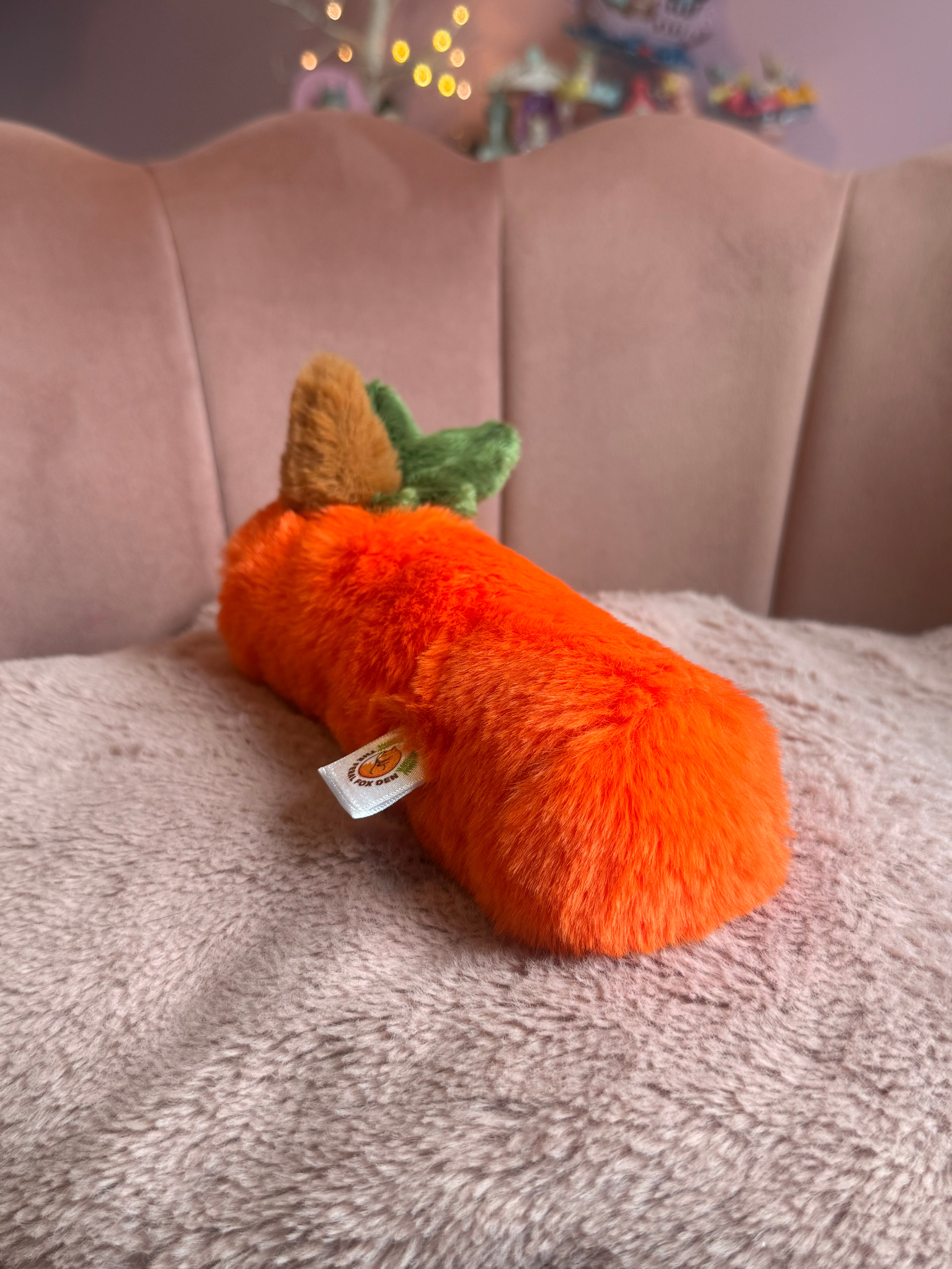 PUMPKIN PUDGEPUFF CATERPILLAR - Handmade Luxury Weighted Pudgepuff Doll