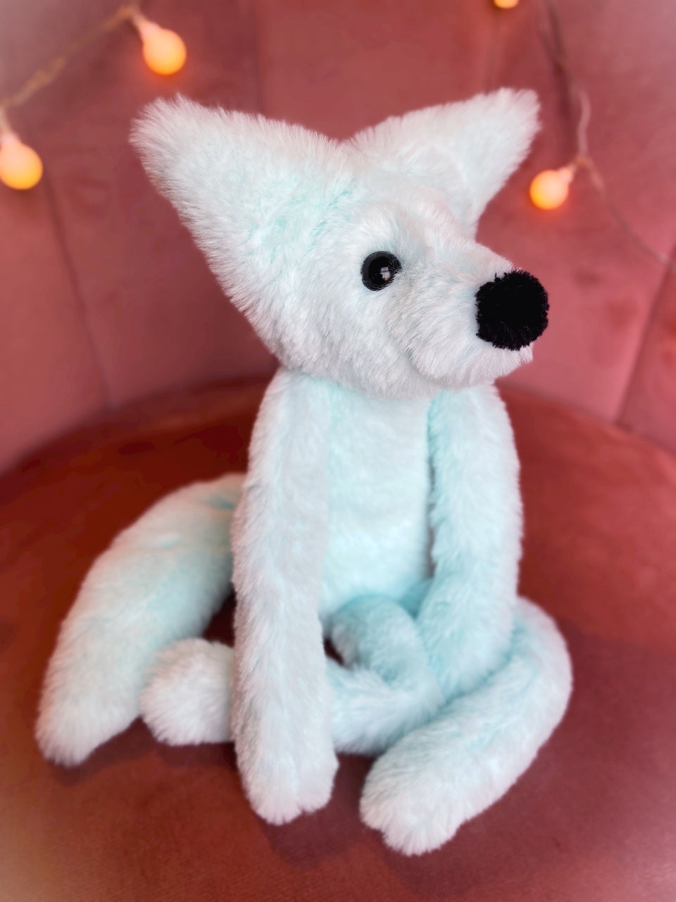 FROST FOX - Handmade Luxury Weighted Plush Fluffy Fox Doll
