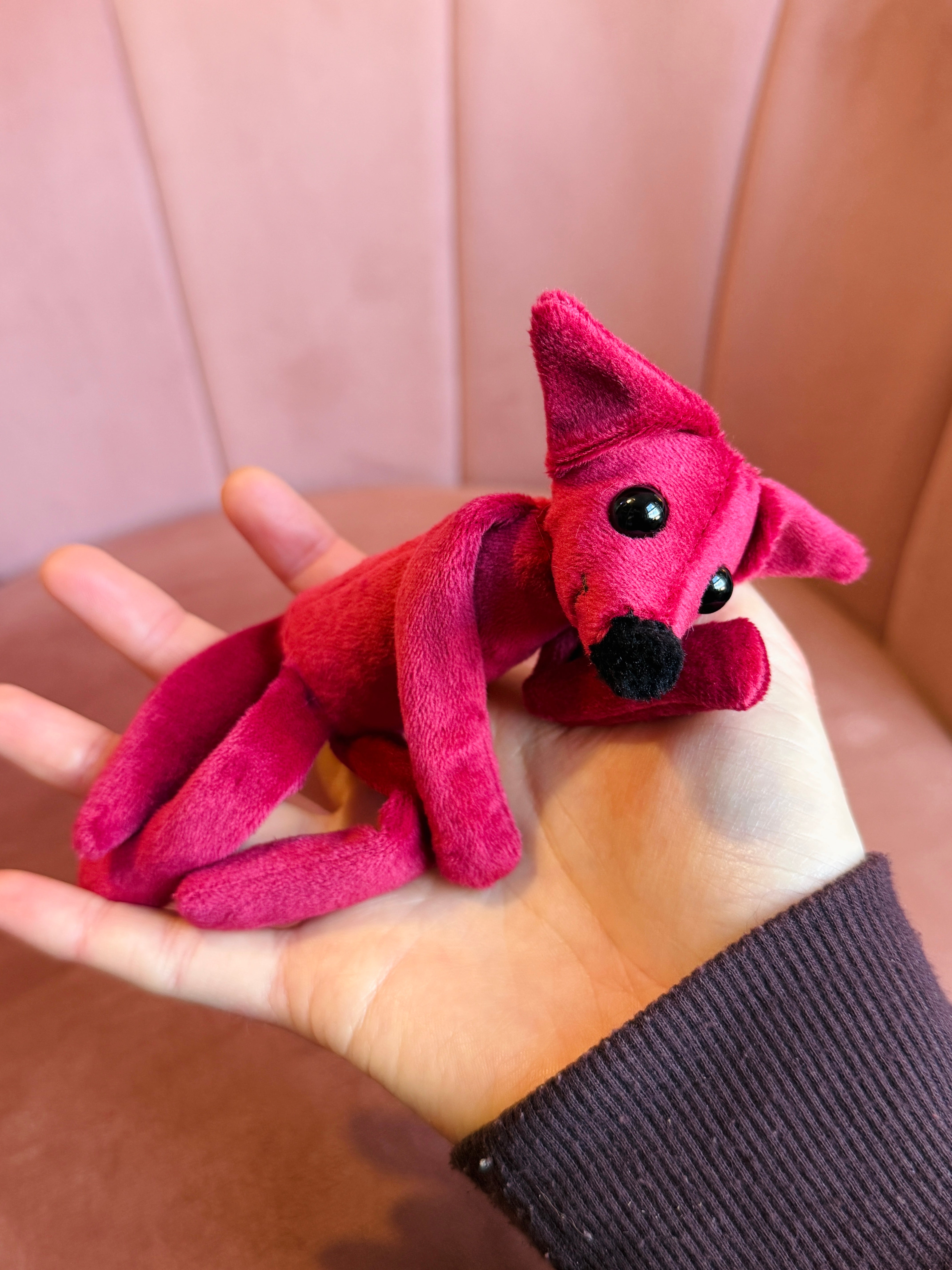 TINY HOLLY FOX (B) - Handmade Luxury Weighted Fox Doll