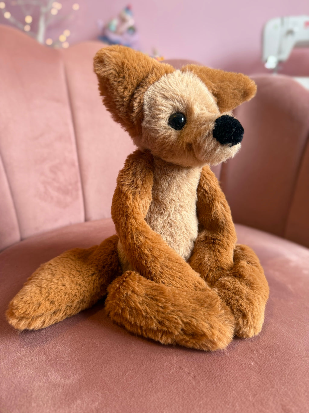 LATTE FOX - Handmade Luxury Weighted Plush Fluffy Fox Doll