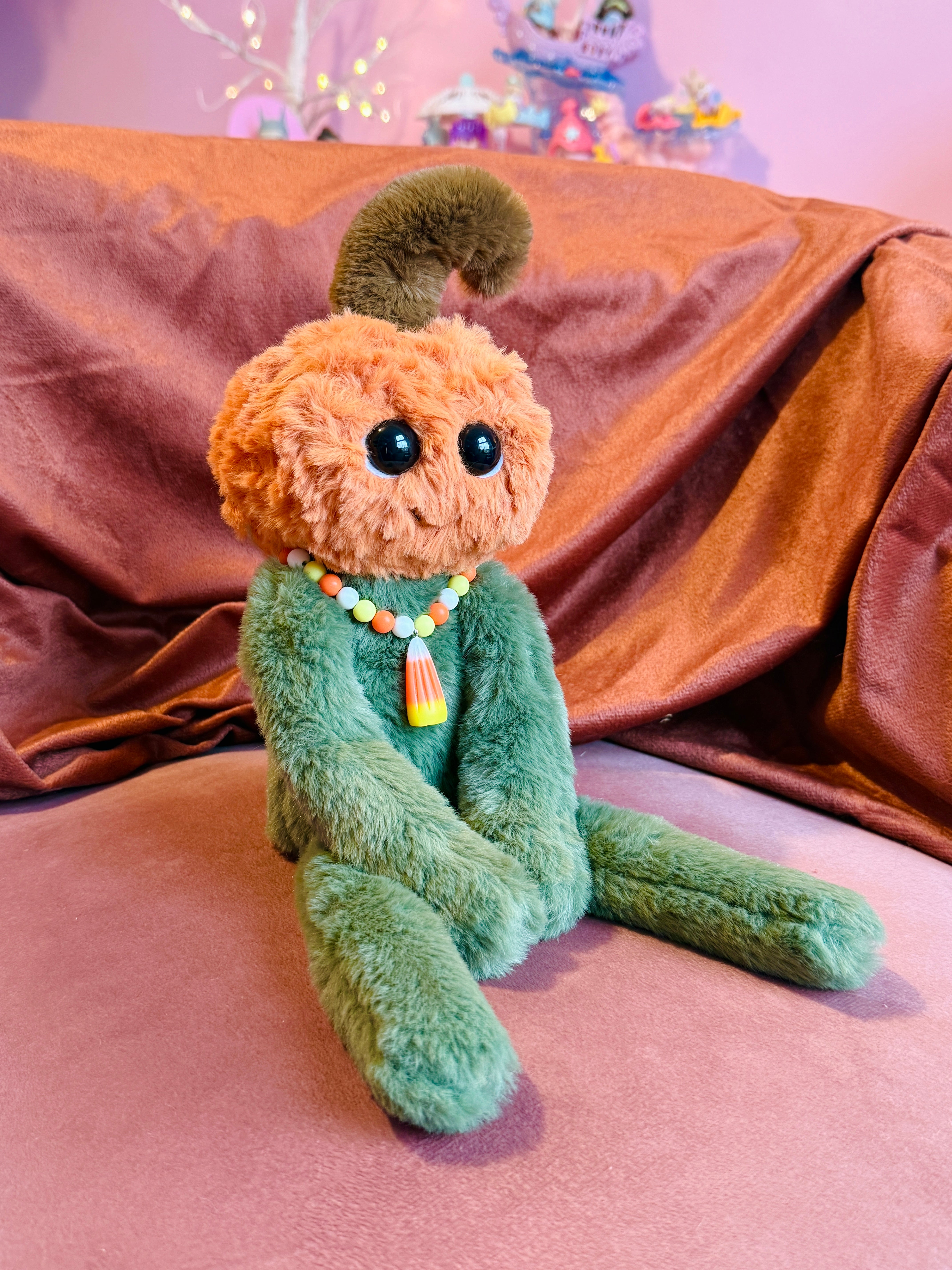 PUMPKIN PICKER FULL SIZE DOLL - Handmade Luxury Weighted Doll