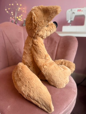 XL FUDGE FOX - Handmade Luxury Weighted Fox Doll