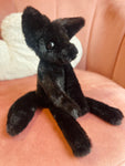 ONYX FOX - Handmade Luxury Weighted Plush Fluffy Fox Doll