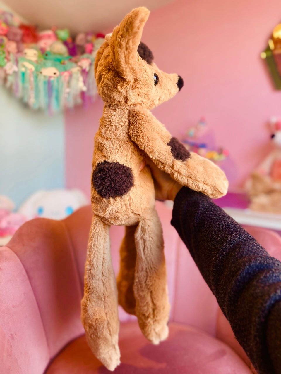 XL CHOC CHIP COOKIE FOX - Handmade Luxury Weighted Fox Doll