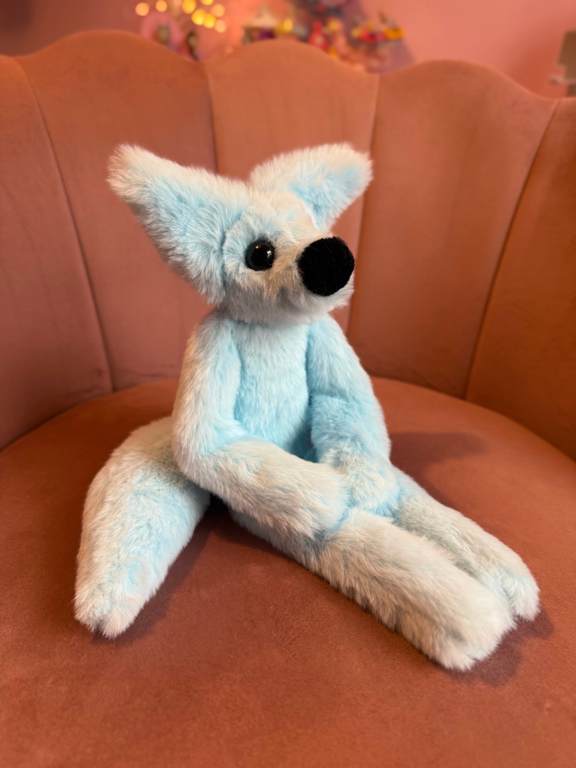 BABY BLUE FOX - Handmade Luxury Weighted Fox Doll