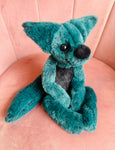 DARK FOREST FOX - Handmade Luxury Weighted Plush Fluffy Fox Doll