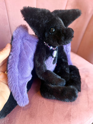 HECATE FLYING FOX - Handmade Luxury Weighted Plush Fluffy Fox Doll