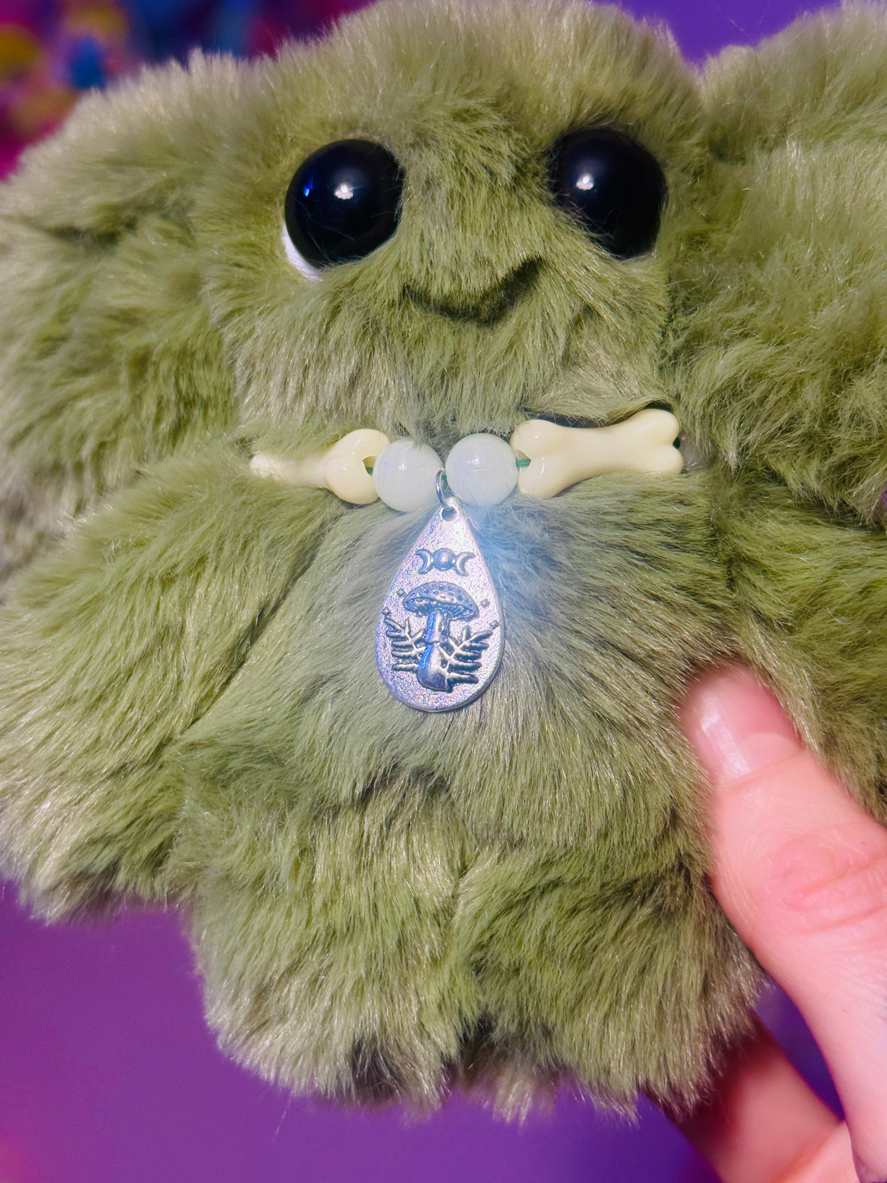 FOREST GOBLIN PALMPUFF (B) - Handmade Mini Luxury Weighted Doll