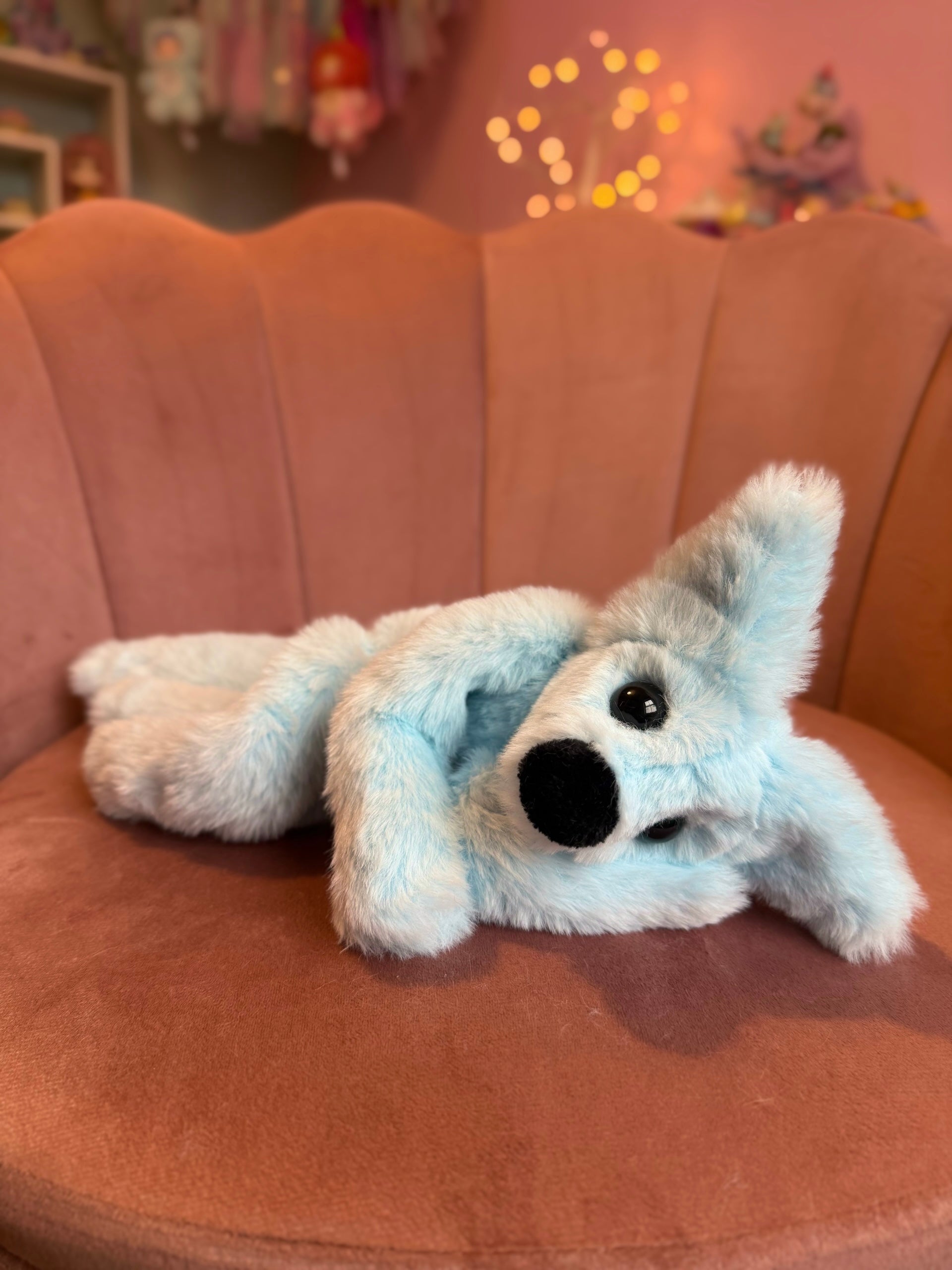 BABY BLUE FOX - Handmade Luxury Weighted Fox Doll