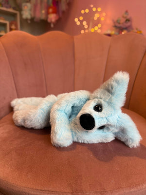 BABY BLUE FOX - Handmade Luxury Weighted Fox Doll
