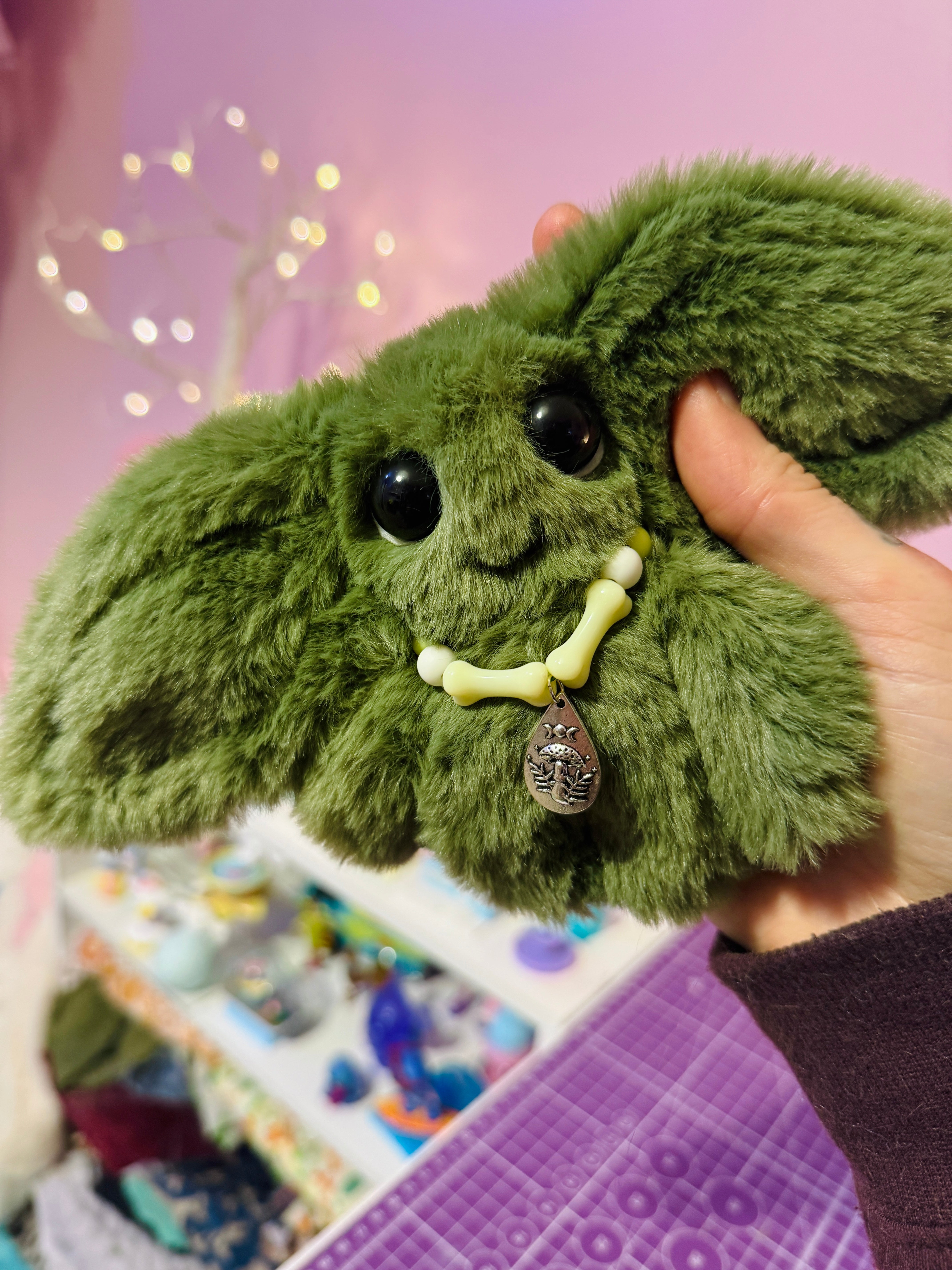 FOREST GOBLIN PALMPUFF - Handmade Mini Luxury Weighted Doll