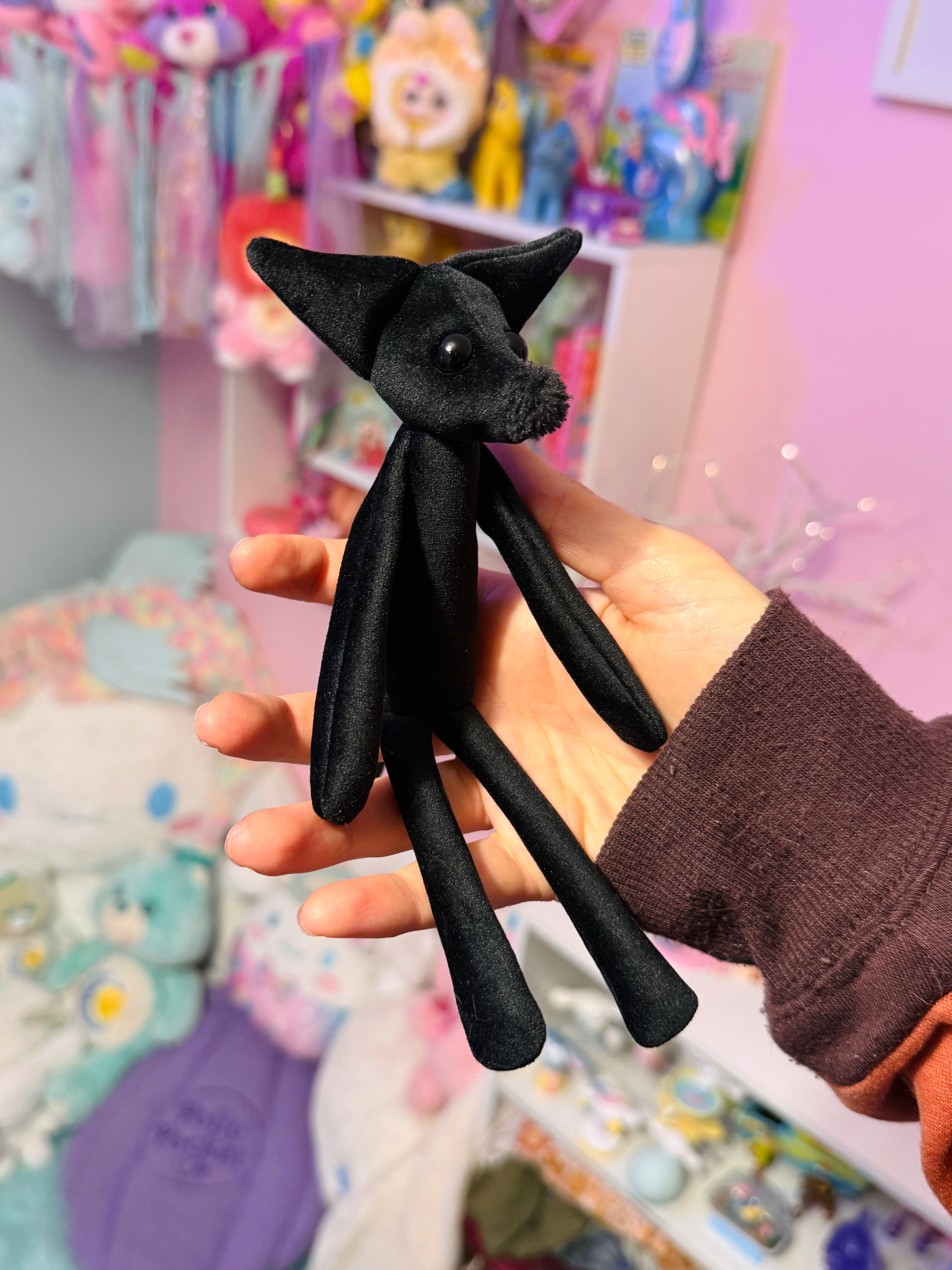 TINY ONYX FOX - Handmade Luxury Weighted Fox Doll