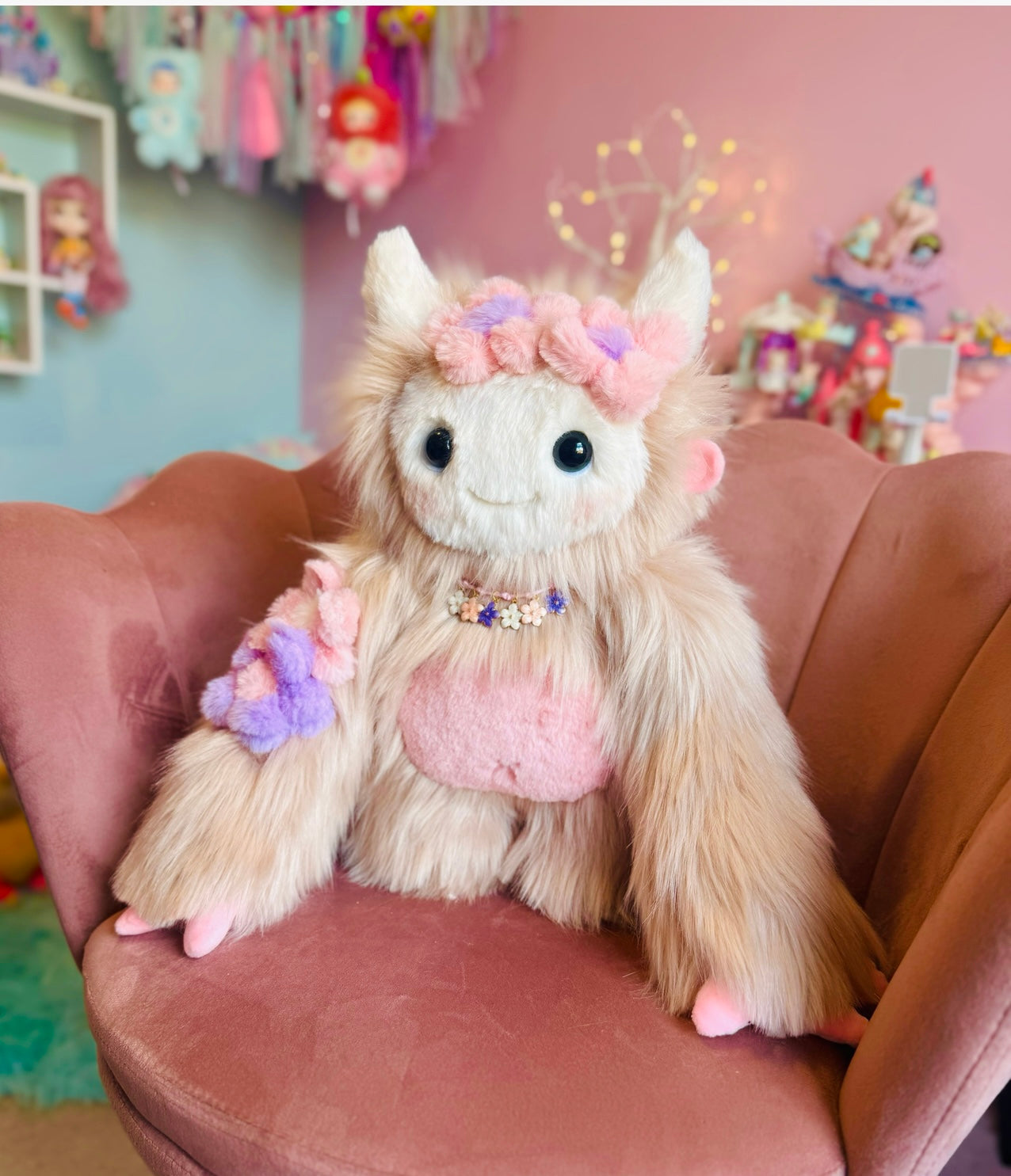 RESERVED LISTING- DO NOT BUY UNLESS YOU ARE THE INTENDED RECIPIENT. MEADOW TROLL - Handmade Luxury Weighted Pudgepuff Doll
