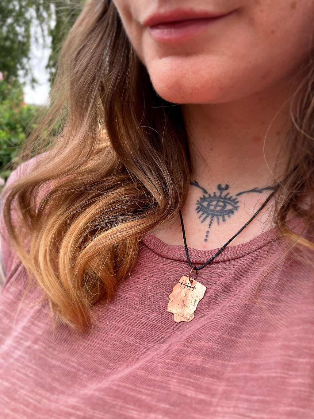 FRANK Handmade Copper Frankenstein Necklace