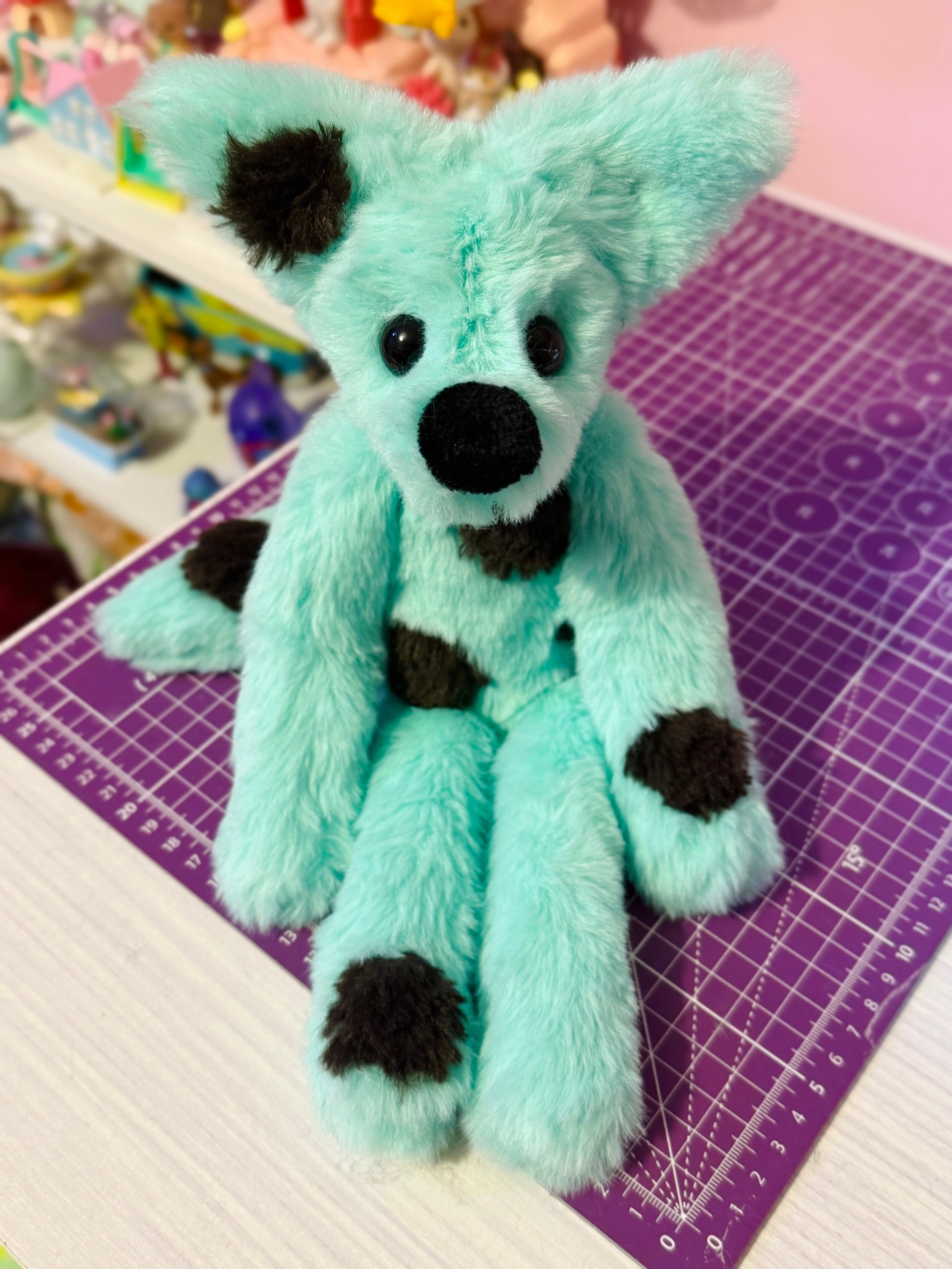 MINT CHOC CHIP FOX - Handmade Luxury Weighted Fox Doll