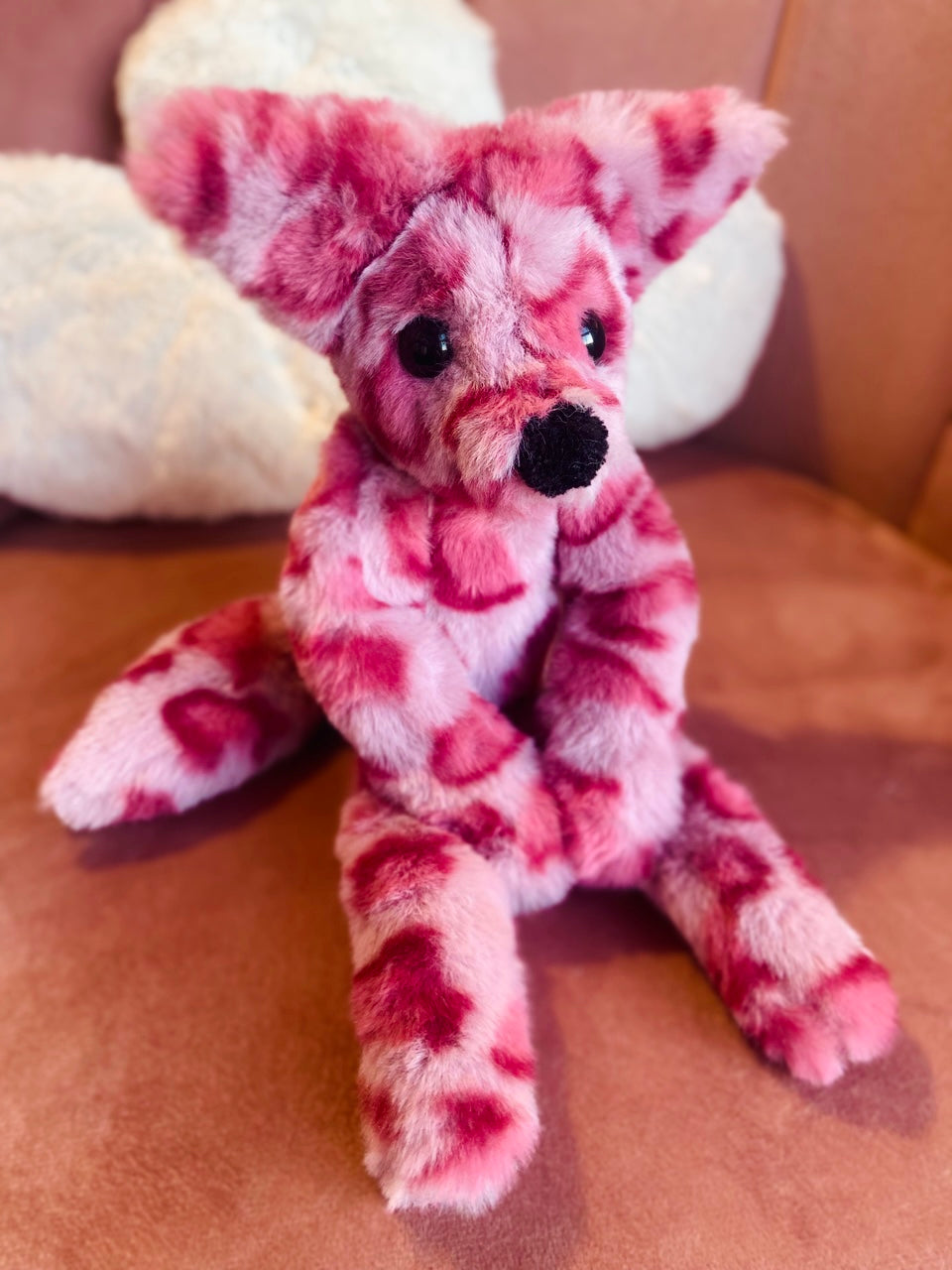 WILD PINK FOX - Handmade Luxury Weighted Fox Doll