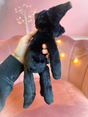 ONYX FOX - Handmade Luxury Weighted Plush Fluffy Fox Doll